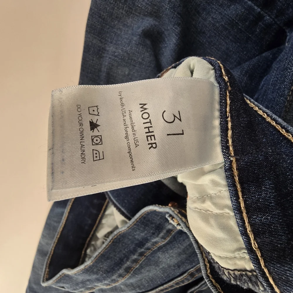 Mother The Rambler Ankle Don't Mind Me Jeans in Blue Size 31 - Picture 5 of 9